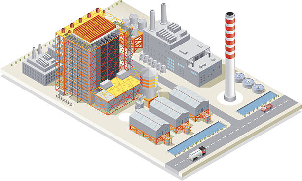 Isometric, Power Station, made in adobe Illustrator (vector)